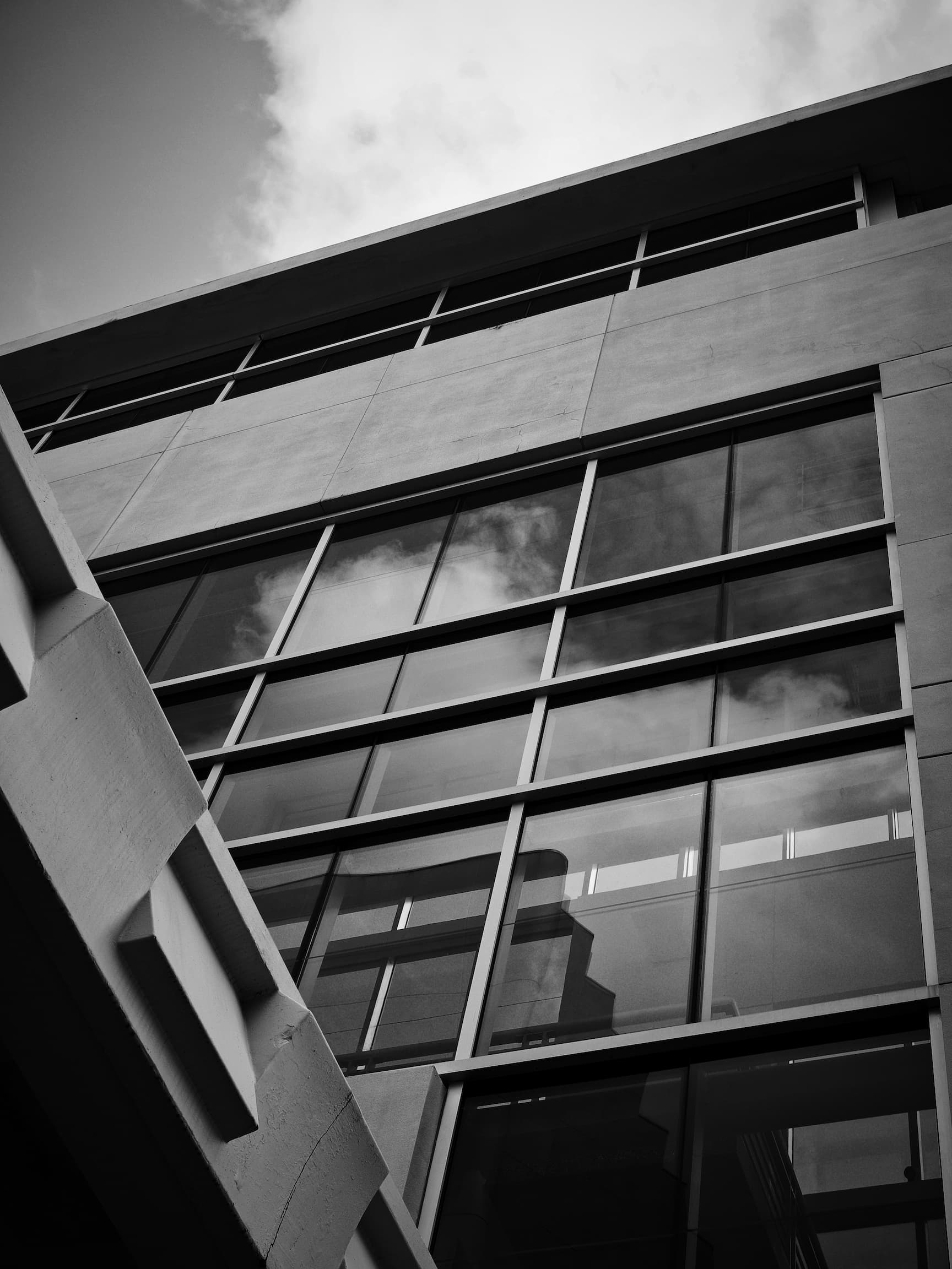 black and white picture of university of miami building
