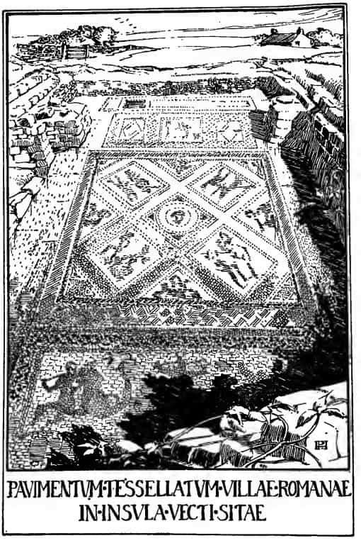 pavimentum tessellatum villae romanae in insula vecti sitae
